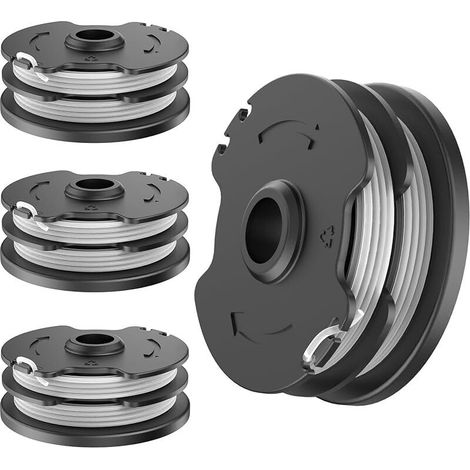 Bobine de fil de rechange, compatible avec la batterie Parkside LIDL PRTA 20-Li C3 A1B2 PRT 550 A1 A3 PRT 300 A1, pièces de rechange pour coupe-bordures. (4 bobines de fil) (1/5)