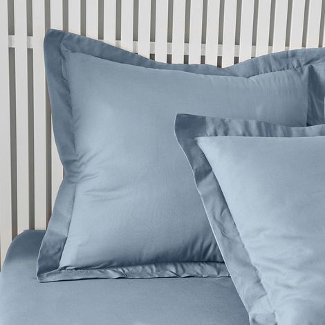 Set of 2 Pillowcases 63x63 cm, 57 Thread Count Cotton, 5cm Flange Finish, Essential Collection (1/3)