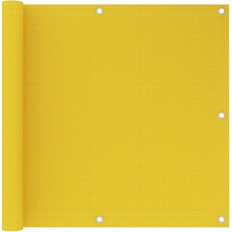 Brise Vue Écran de balcon Pour Jardin, Balcon, Terrasse Jaune 90x600 cm PEHD 66457 (1/5)