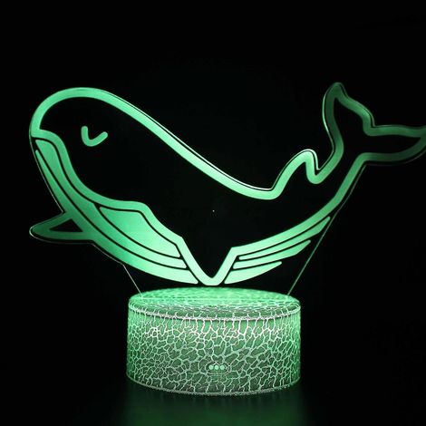 Veilleuse LED 3D, 16 couleurs, décoration de bureau, lampe de nuit tactile USB avec télécommande, cadeau d'anniversaire idéal (1/4)