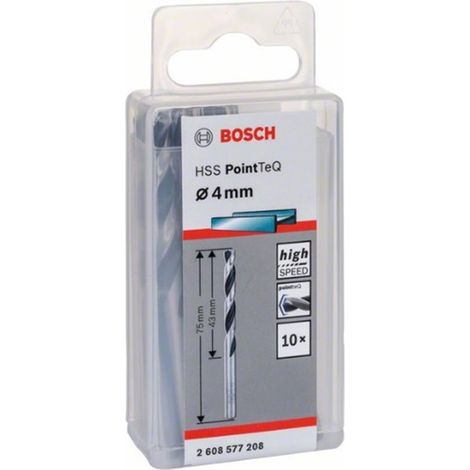 Broca para metal HSS-RPointTeQ DIN338 4.0x43x75 (10 uds.)  BOSCH 2608577208
