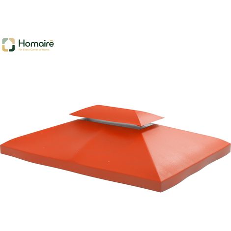 HOMAIRE Ersatzdach Pavillondach 3x4m en polyester Rostrot pour pavillon métallique, jardin, fête et tente de jardin