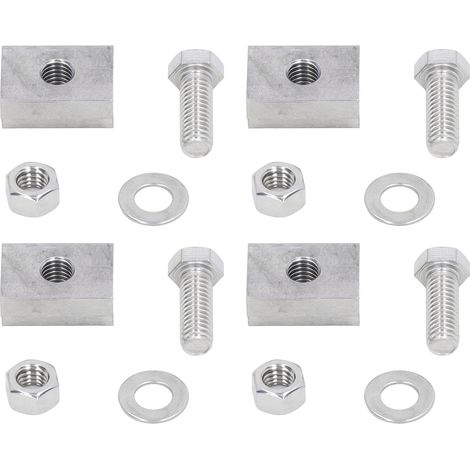 Kit 4x Écrous en T et Vis en Acier Inoxydable 3/8-16 pour Rails de Benne, Remplacement Tacoma Tundra Pickup, Fixation de Rampe Camion (1/5)