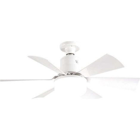 Ventilador de techo LED pequeño, pantalla plana 40W, ventilador cuadrado, pequeño ventilador con control remoto de 6 aspas (no para falsos techos) (1/4)
