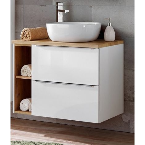 Ensemble meuble sous-vasque + vasque à poser - 80 cm - Elise White - Livraison gratuite