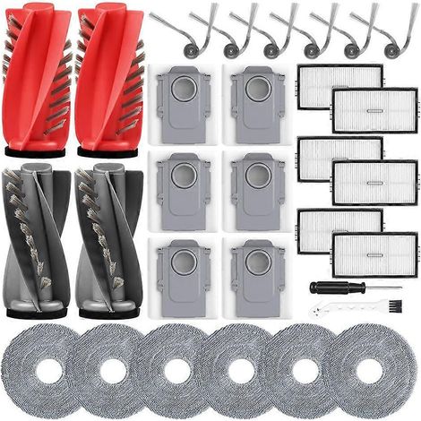Filtre pour aspirateur brosse pour aspirateur Filtre de brosse pour aspirateur filtre de Accessoire Kit pour Roborock Saros 10R / Qrevo CurvX Robot Aspirateur: Includes Dual Main Brosses – HEPA Filtre (1/5)