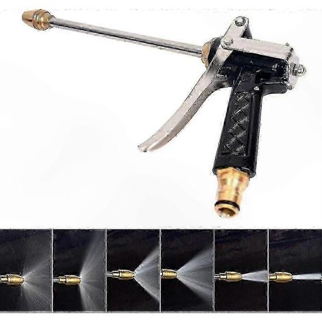 High-Pressure Garden Hose Nozzle with 360 Rotating Spray Gun for Cleaning and Washing Tasks (1/4)