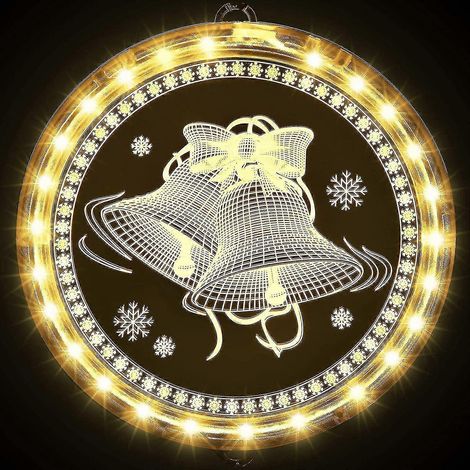 Décoration lumineuse de Noël pour fenêtres intérieures et extérieures (1/4)