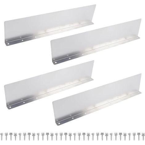 Lot De 4 Gouttières Droites en Aluminium pour Gouttières, Mini Gouttières pour Abris, Bande De Toit pour Gouttière, Gouttière pour Abri De Jardin Carport Terrasse