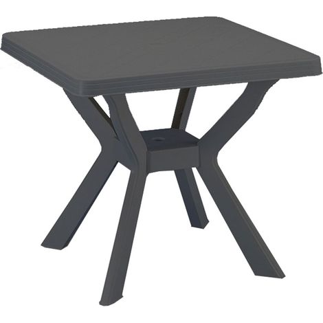 MESA RESINA NILO ANTRACITA 79x79 CM