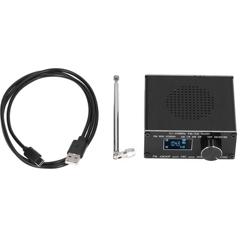 Récepteur radio à fréquence complète 0,1‑108 MHz FM AM et SSB, batterie intégrée ATS‑60 (1/5)