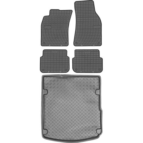 Set di tappetini in gomma per auto e tappetino per bagagliaio per Audi A6 C6 Seat dal 2004 al maggio 2006.