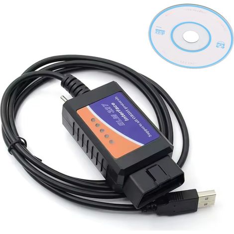 Zoternen Strumento di scansione diagnostica, strumento di diagnostica per auto per ELM327 PIC18F25K80 FTDI con supporto CD, sostituzione del protocollo OBD2 per Focus (1/5)