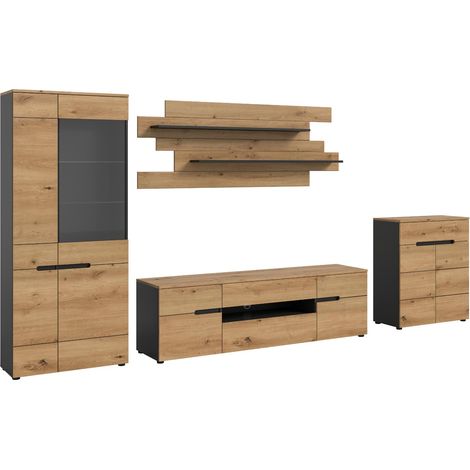 Canu Regal C13 System Eiche Dekor, dunkelgrau.