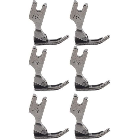 6 pièces Pied presseur pour fermeture à glissière en acier inoxydable universel pour machine à coudre industrielle (1/5)