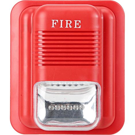 Sirène Stroboscope Alarme Incendie 12V/24V avec Avertisseur Sonore et Lumineux pour Système de Sécurité (1/5)