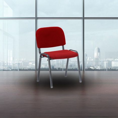 Sedia ufficio impilabile HI01R colore rosso (1/3)