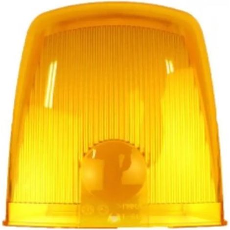 Coupole transparente clignotante jaune – Indice de protection IP54 – Pour feu clignotant CAME KLED – Remplacement capot abîmé