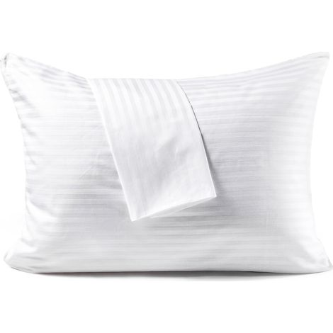 Taies d'oreiller 50 x 70 cm, Lot de 2, 100% Coton, Zip Invisible (1/5)