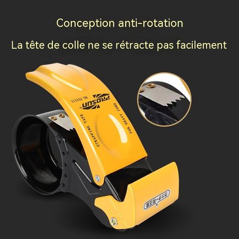 Coupe-ruban adhésif d'emballage de 5 cm, porte-ruban adhésif durable, outil spécial pour l'emballage et la fermeture des cartons (1/5)