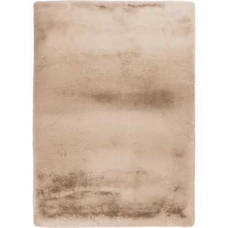 Tapis shaggy beige ultra doux épais et antidérapant - 150 x 80 cm (1/5)