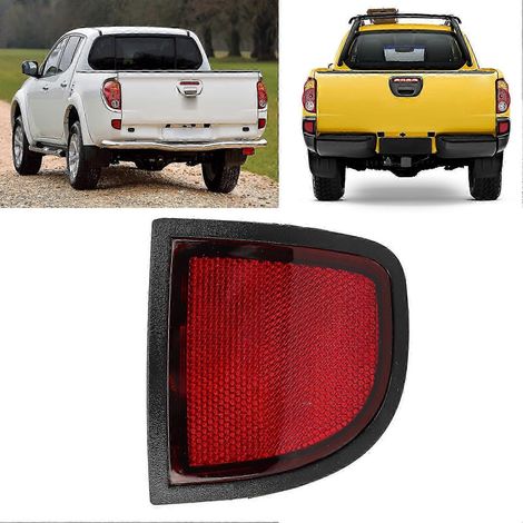 Réflecteur de pare-chocs arrière rouge, panneau de réflecteur latéral arrière de remplacement pour Mitsubishi L200 Triton ML MN 2005 à 2015, côté droit, référence 8355A016 (1/4)