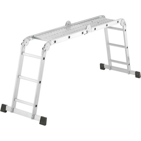 Hailo ProfiStep® combi 7412-037 Alluminio Scala multifunzione Altezza operativa max: 4.35 m Argento 16.7 kg (1/5)