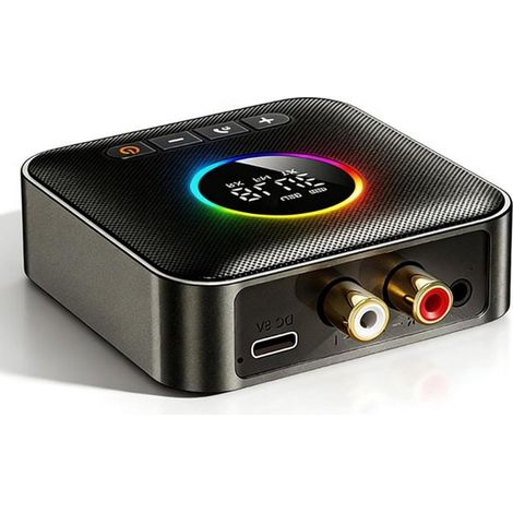 Adattatore audio Bluetooth - Trasmettitore e ricevitore - Ascolto wireless - Funzione 3 in 1 - Display digitale - Nero (1/5)