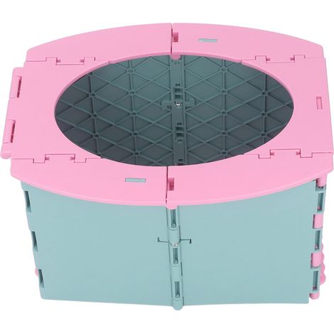 Abattant de toilettes pliable, esthétique, polyvalent et portable pour une utilisation en voiture, rose. (1/5)