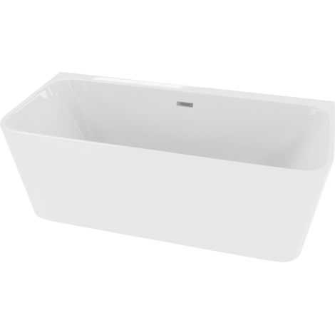 LAVITA Mensola 1700 baignoire îlot 170x80x60 cm acrylique Baignoires rectangulaires  Moderne   280 L  Revêtement antibactérien  Blanc brillant