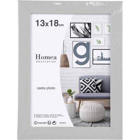 Cadre Photo Déco "Pep's" 13x18cm Gris
