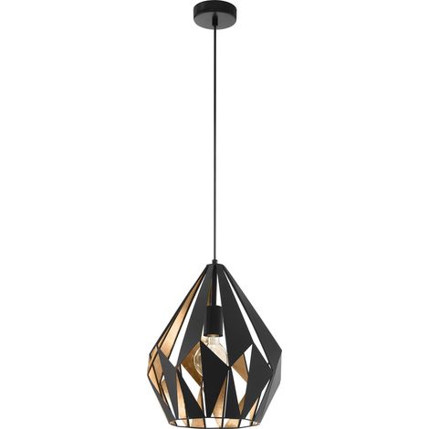 Lustre CARLTON 1, suspension à flamme vintage, lampe suspendue rétro (1/4)