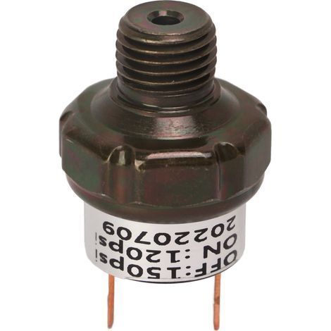 Interrupteur de régulation de pression pour compresseur d'air, vanne en acier inoxydable, pièce de rechange pour klaxons de train, 120-150 PSI (1/5)