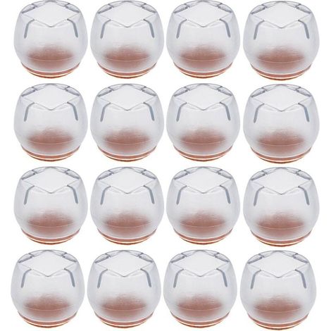 Möbelgleiter, 6 Stück, Stuhlkappen, runde und quadratische Silikon-Möbelgleiter, Schutzpads für Stuhlbeine, Tischdecken, Kratzschutz (15-20 cm) (1/5)