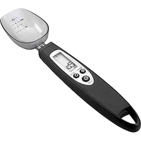 Medidora Pesaje Electrónica de Cocina, Cuchara, Balanca de Alimentos con Pantalla Digital, 300 gr, Negro, plastico, 22 x 2,5 cm (1/3)