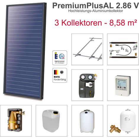Solarbayer PremiumPlusAL Solarpaket 3 Ziegel Bruttofläche 8,58 m² vertikal (1/5)