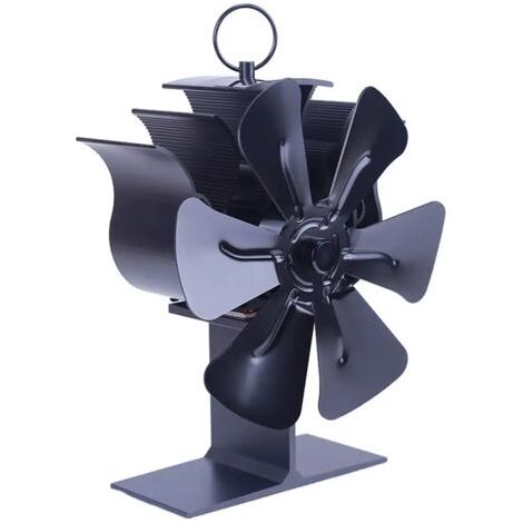 Mini fans for wood stoves, 6-blade, heat-powered fan, environmentally friendly fan for wood stove/fireplace--DTEKGAZ