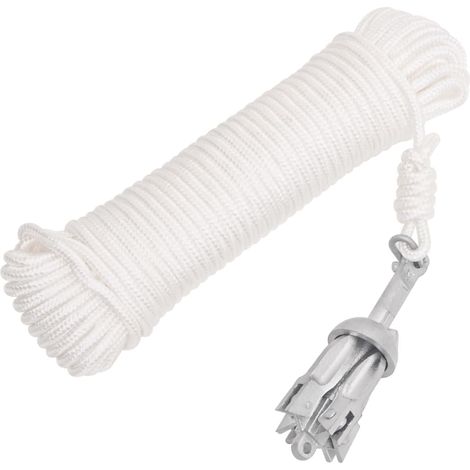 Corde,Ancre pliable portable avec corde argenté 0,7 kg fer malléable -BV37264 (1/5)