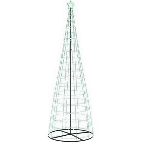 Albero di Natale LED 300 cm 390 LED RGB Acciaio RGB vidaXL (1/5)