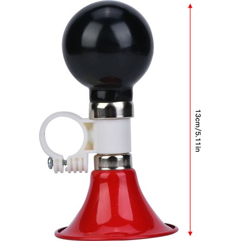 Klaxon de vélo enfant bruyant en métal et caoutchouc, sonnette d'avertissement pour garçons et filles, accessoire vélo (Rouge) (1/5)