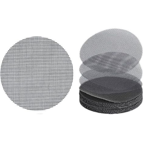 50 pièces tapis de drainage pour pots de fleurs, tamis en polyéthylène noir, diamètre 10 cm, pour jardin extérieur et intérieur (1/5)