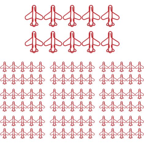 Vinylbeschichtete Büroklammern mit glatter Oberfläche, korrosionsbeständig und rutschfest, geeignet zur Dokumentenorganisation und als Briefumschlagklammern, niedliches Flugzeugdesign.