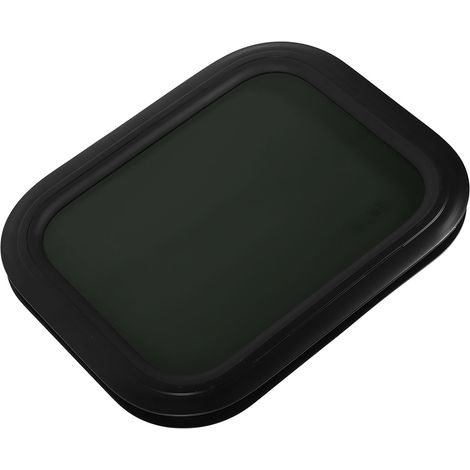 Fenêtre fixe pour camping-car 500 x 300 mm en alliage d'aluminium étanche, coins arrondis noirs avec anneau de fixation, pour fourgon aménagé et caravane, épaisseur de paroi 33-38 mm / 1,3-1,5 po (1/5)