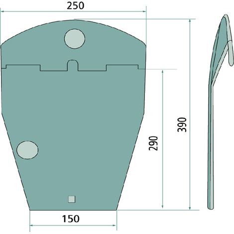 Gleitschuh 390mm VICON KVERNELAND 5512510086 (1/2)