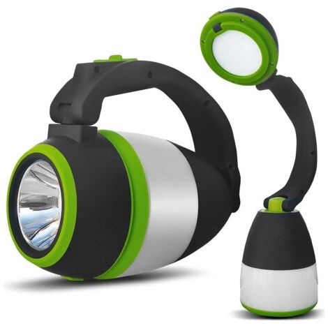 Ede Lampe de camping LED 3 en 1, lampe de bureau, lampe torche, 1 W, 60-200 lm, alimentation : 3 piles AA 1,5 V (1/5)