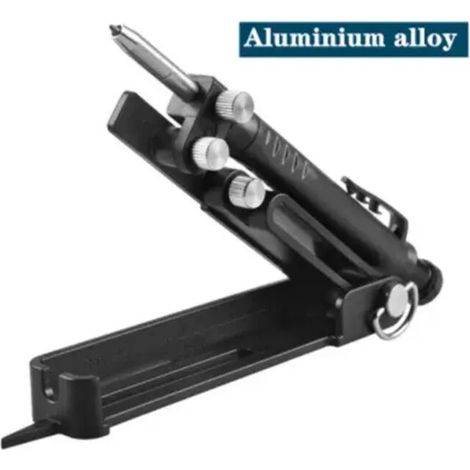 Outil de traçage multifonctionnel Bricolage Travail du bois Réglable Profil en plastique/métal Règle de traçage Jauge de contour Outil de boussole en alliage d'aluminium (1/5)
