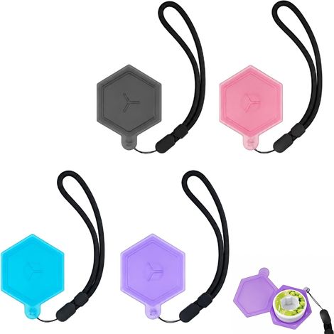 Lot de 4 boîtes de rangement pour capsules parfumées, sans BPA, boîte de rangement à suspendre, rose + noir + violet + bleu (1/5)
