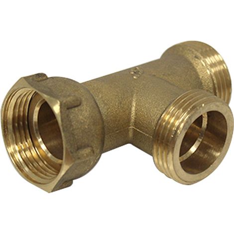 Arcanaute – Té mâle 1'' (26/34) – Raccord laiton résistant à la corrosion – Femelle écrou prisonnier 1'' (26/34) – Pour transport d'eau potable (1/4)