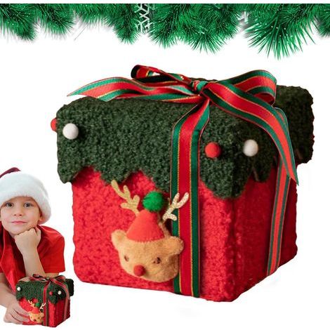 Scatole di caramelle di Natale, sacchetti di caramelle per le feste, piccole scatole per dolciumi, graziose scatole di caramelle, scatole regalo festive, scatole per dolciumi in cartone e ovatta per c (1/4)
