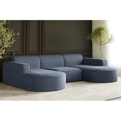 Ecksofa, Sofa U form, Couch U form MODENA U STUDIO stoff Neve Blau (1/5)